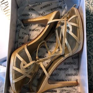 Caparro’s Sparkly Gold heels